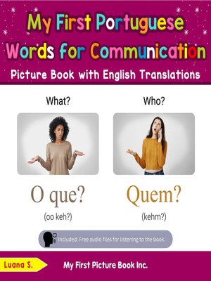 cover image of My First Portuguese Words for Communication Picture Book with English Translations